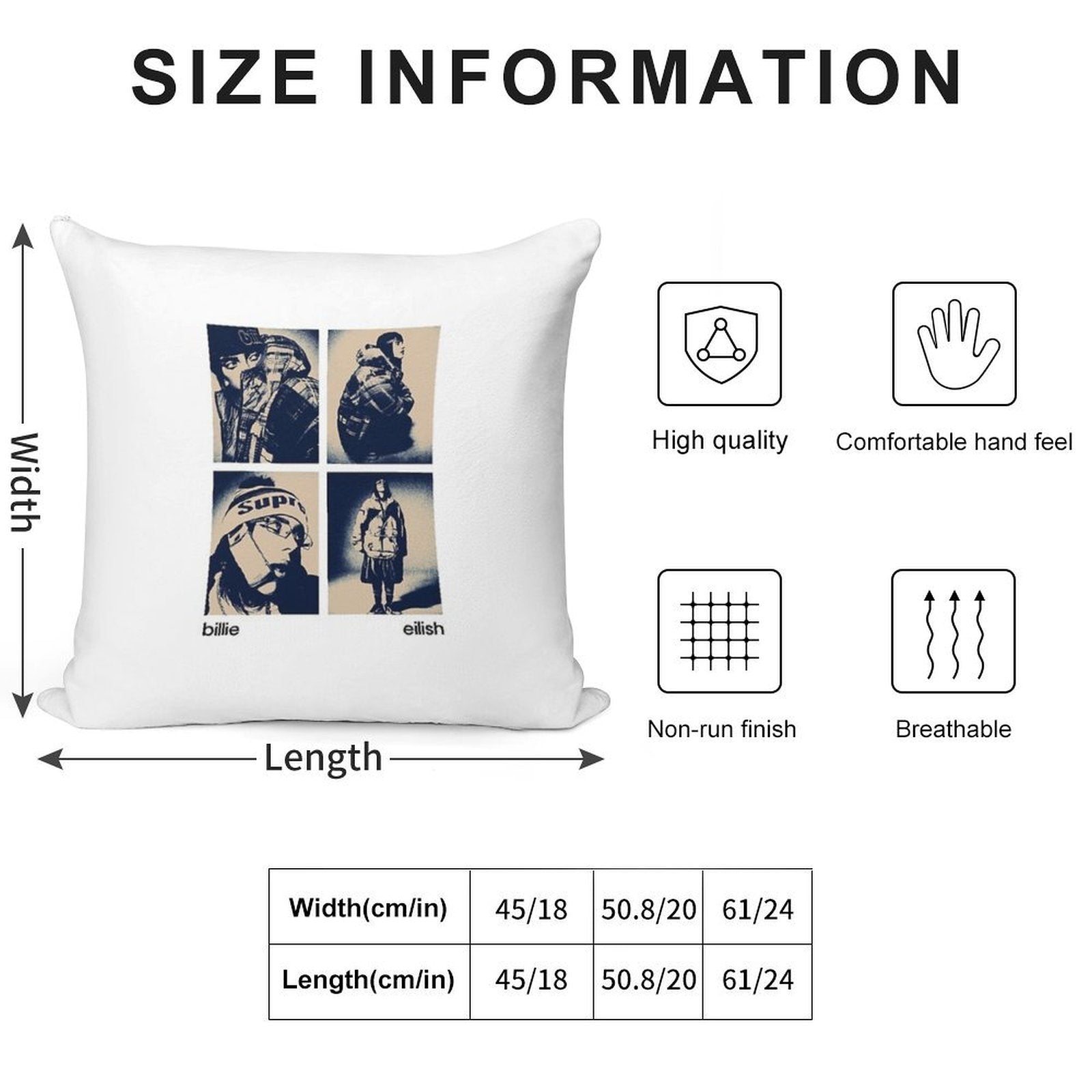 Billie Eilish - Hit Me Hard And Soft Soft Anti-Pilling Throw Pillow