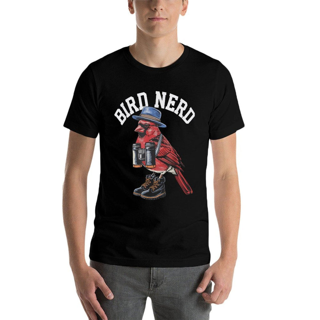 Bird Nerd Funny Birdwatching Birding Northern Cardinal Gifts  Versatile T-Shirt