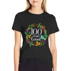 100 Years Loved Flower Women 100 Year Old 100th Birthday  Moisture-wicking T-Shirt