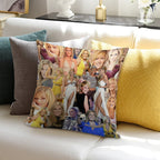 Helene Fischer German Singer Abstract Collage Pattern Soft Bedroom Essential Throw Pillow