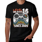 16th Birthday Boy Level 16 Gamer 16 Year Video Game Party  Graphic-printed T-Shirt