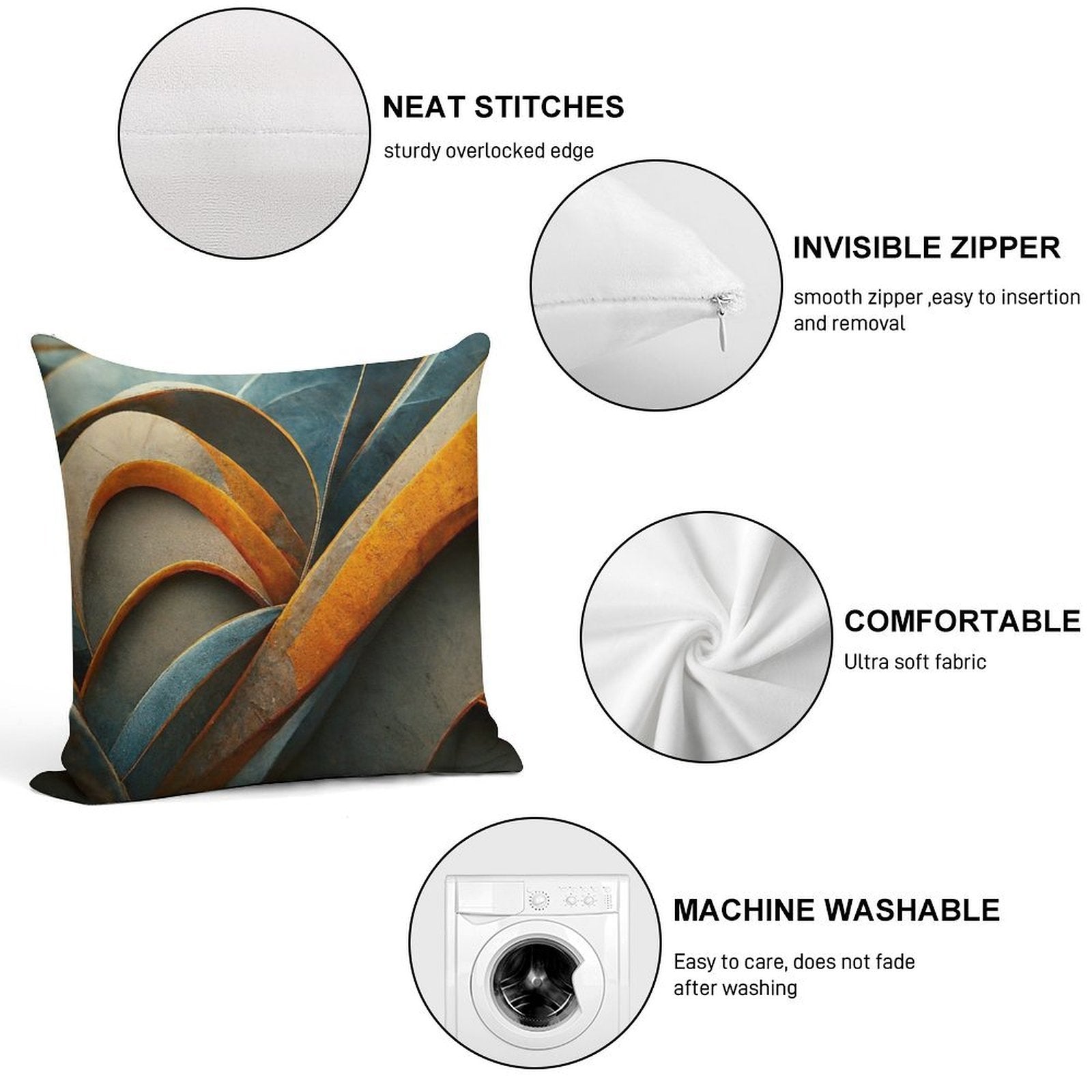 Modern Design Abstract Background And Texture Soft Warmth Comfort Throw Pillow