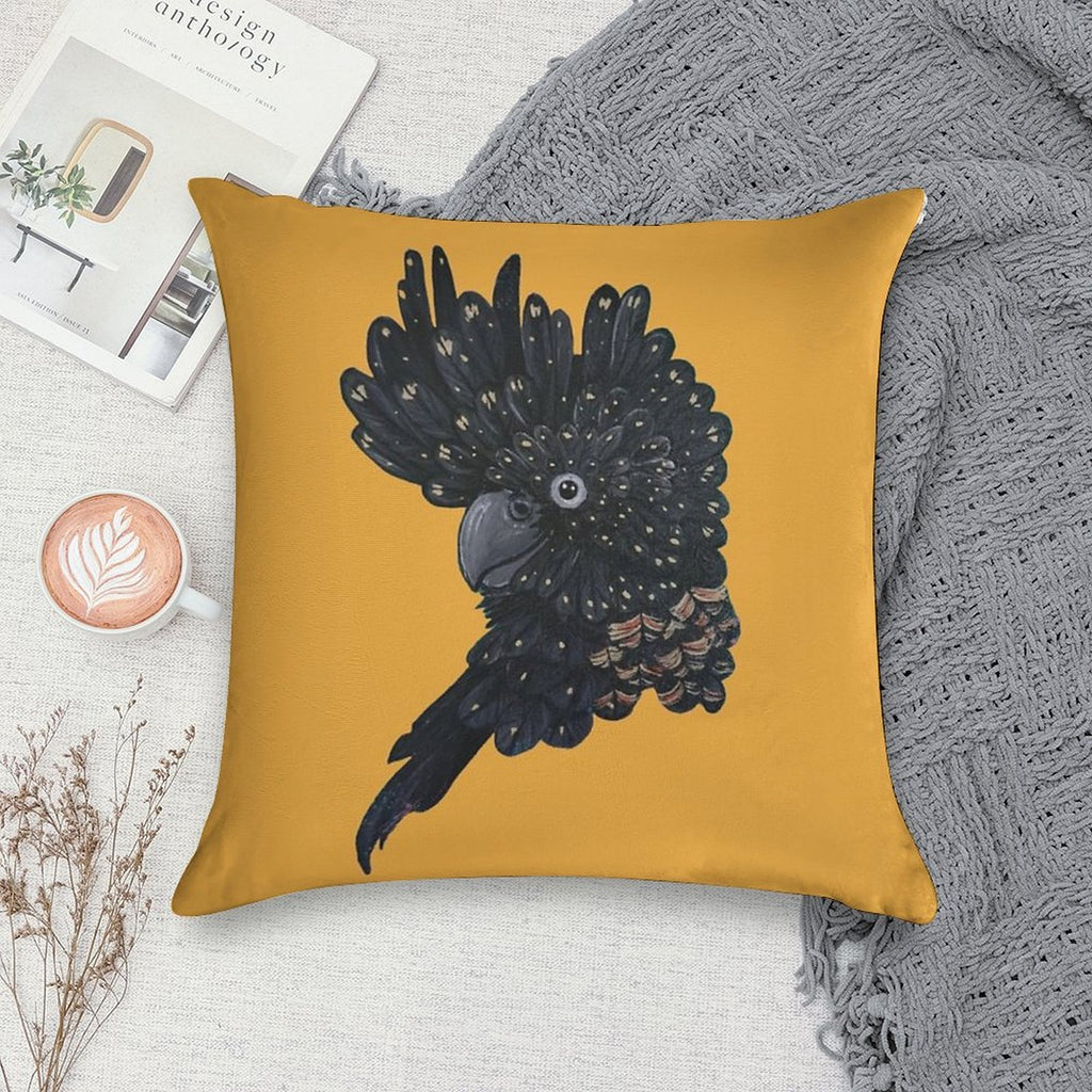 Red Tailed Black Cockatoo Soft Bedroom Essential Throw Pillow