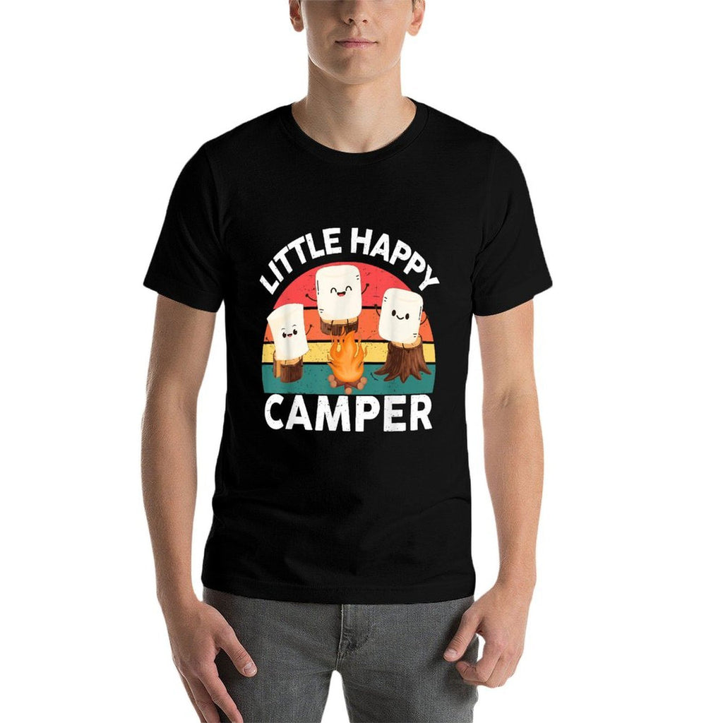 Happy Marshmallow Camper-Shirt Kids Toddler Boy Cute Camping  Vintage-inspired T-Shirt