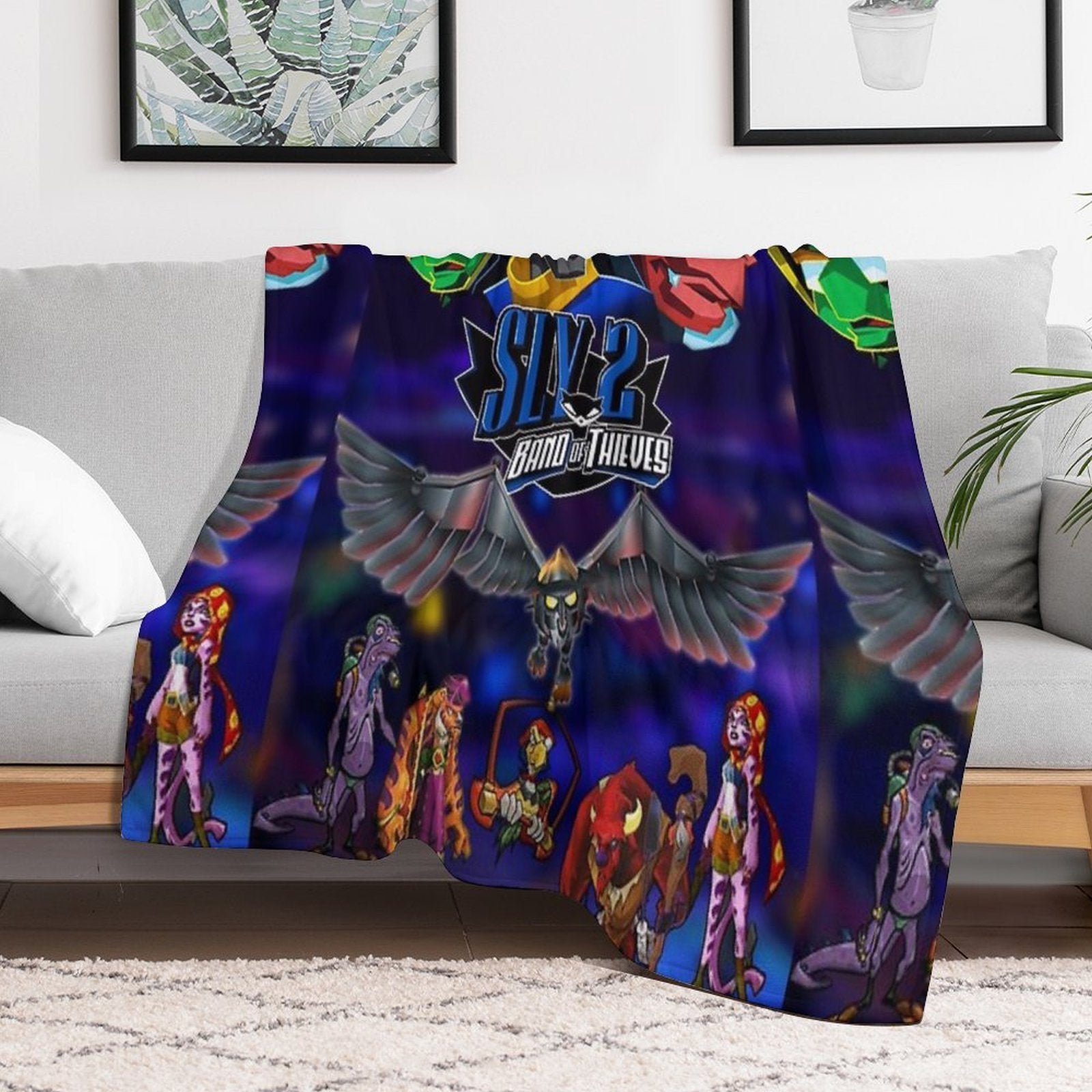 Sly 2 Band of Thieves Klaww Gang Eco-conscious Throw Blanket