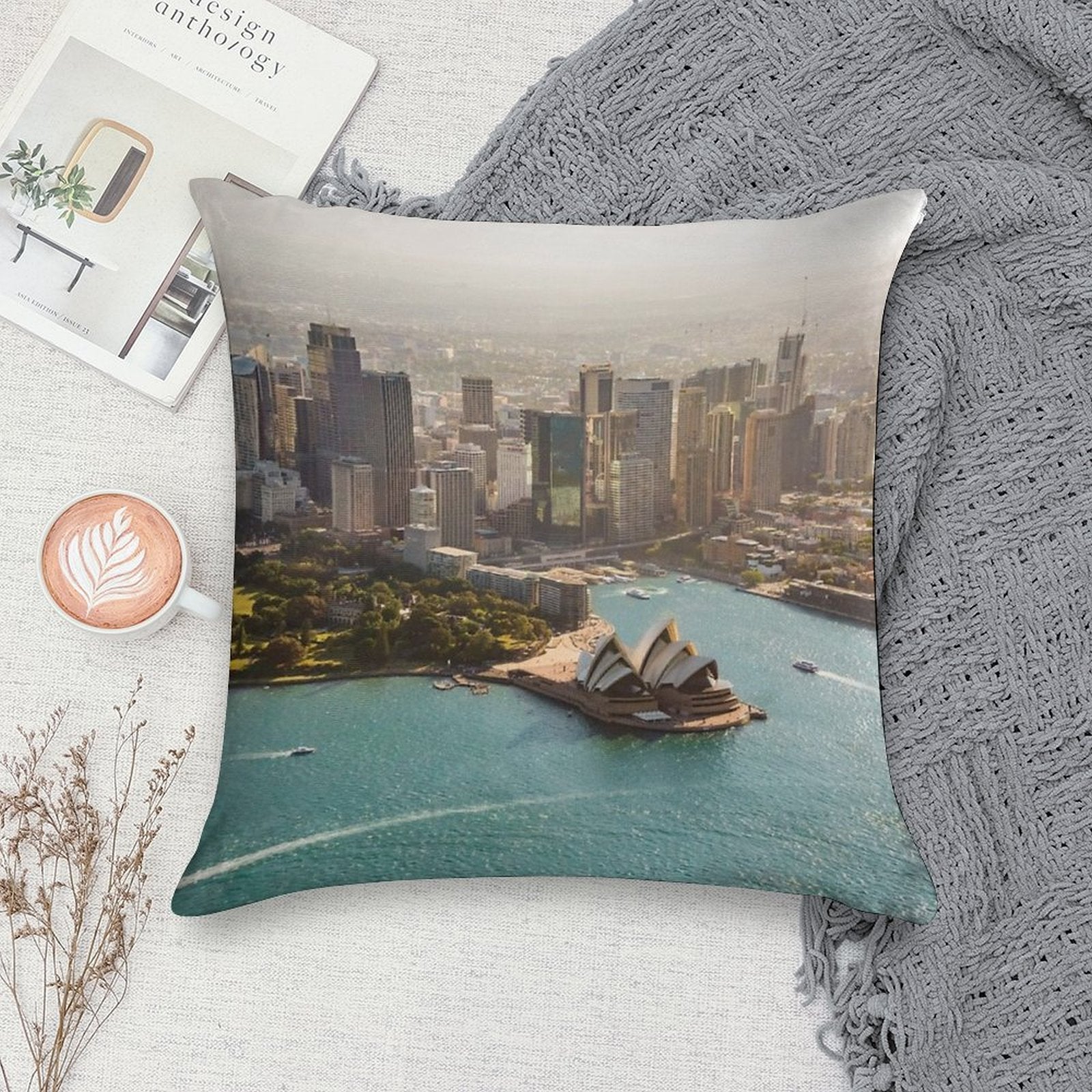 Sydney from The Sky Soft Multiple Sizes Throw Pillow