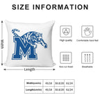 Memphis Tigers Soft Decorative Cover Throw Pillow