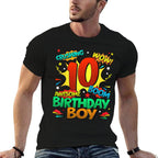 10th Birthday Kids Comic Style Kids Boys 10 Year Old Gifts  Vintage-inspired T-Shirt