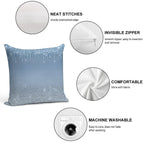 Paint It Blue Glitter Soft Fade-Resistant Throw Pillow