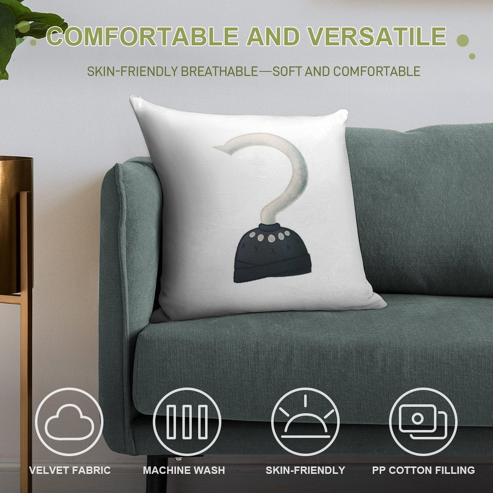 Killian's Hook Soft Shrink-Resistant Throw Pillow