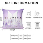 BTS THe Best All Members Soft Skin-Friendly Throw Pillow