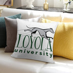 Greyhound Loyola University Soft Short Plush Fabric Throw Pillow