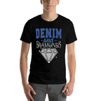 Denim And Diamonds Stylish Blue Denim  Lightweight T-Shirt