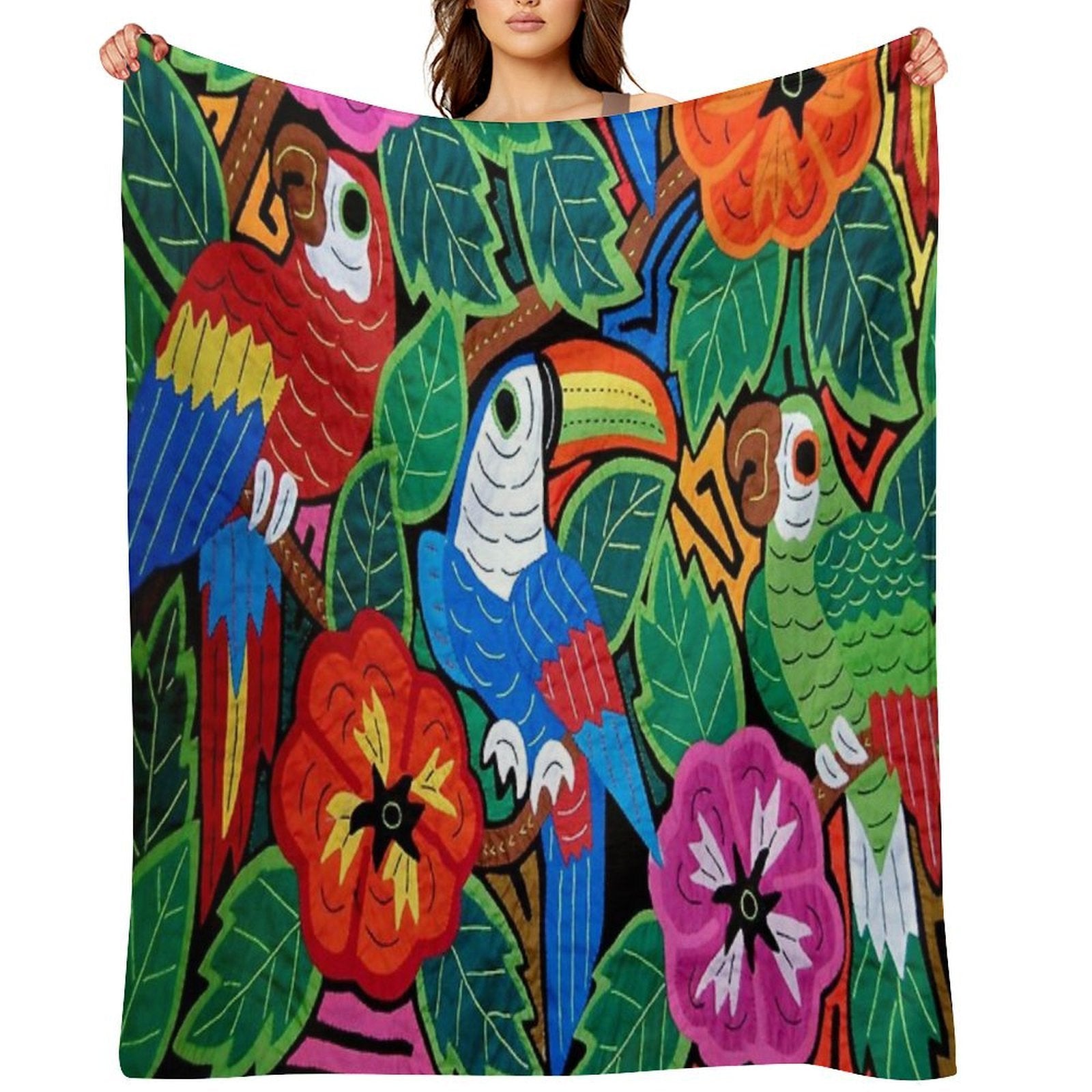 Mola Design Birdies Lightweight Throw Blanket