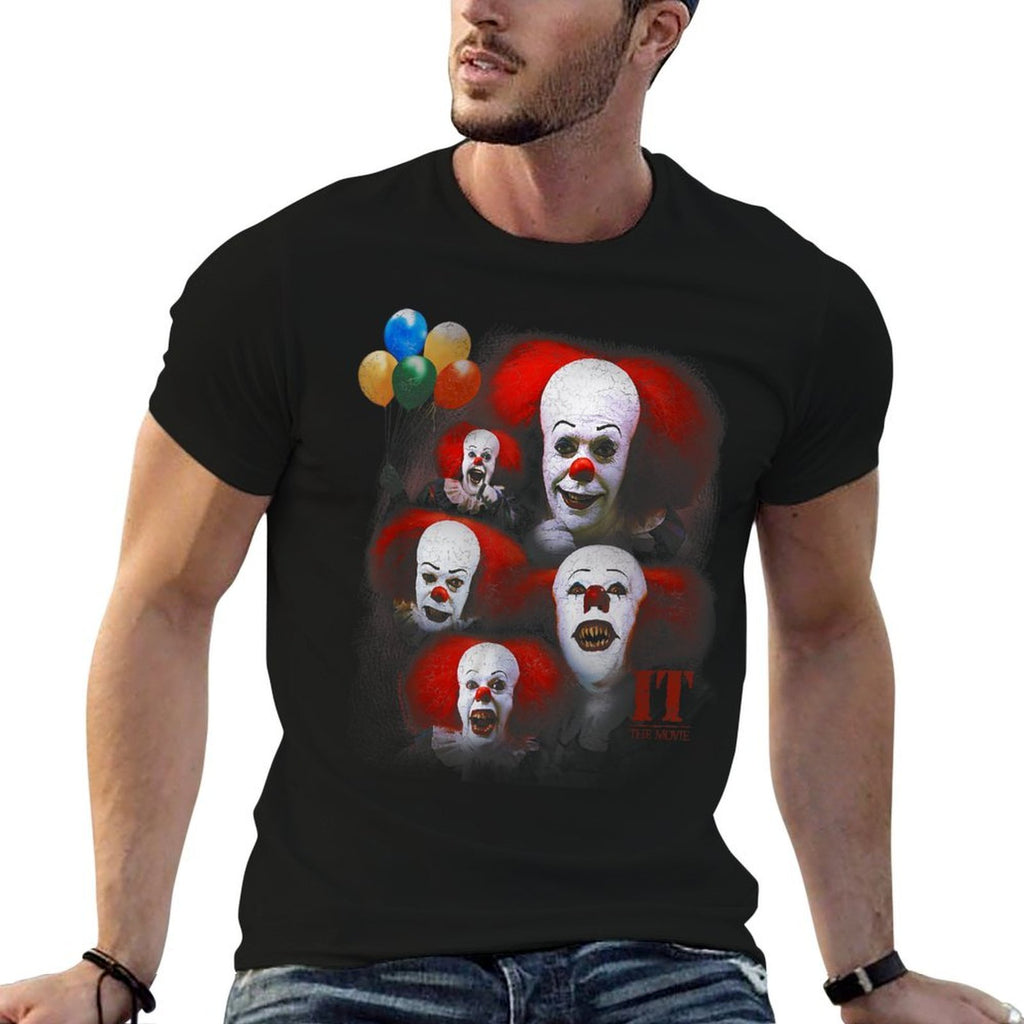 IT TV Mini Series Many Faces of Pennywise  Heathered Texture T-Shirt