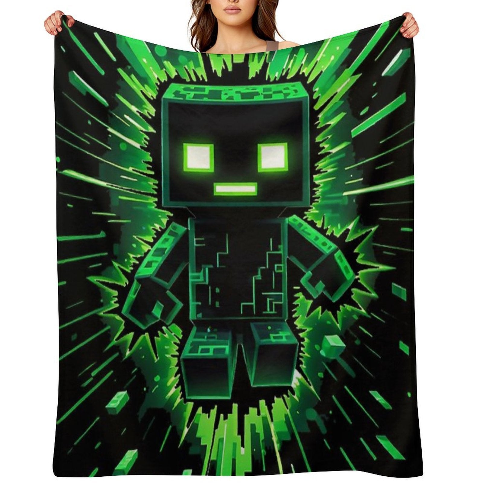 Creeper Explosion 2 Sustainable Throw Blanket
