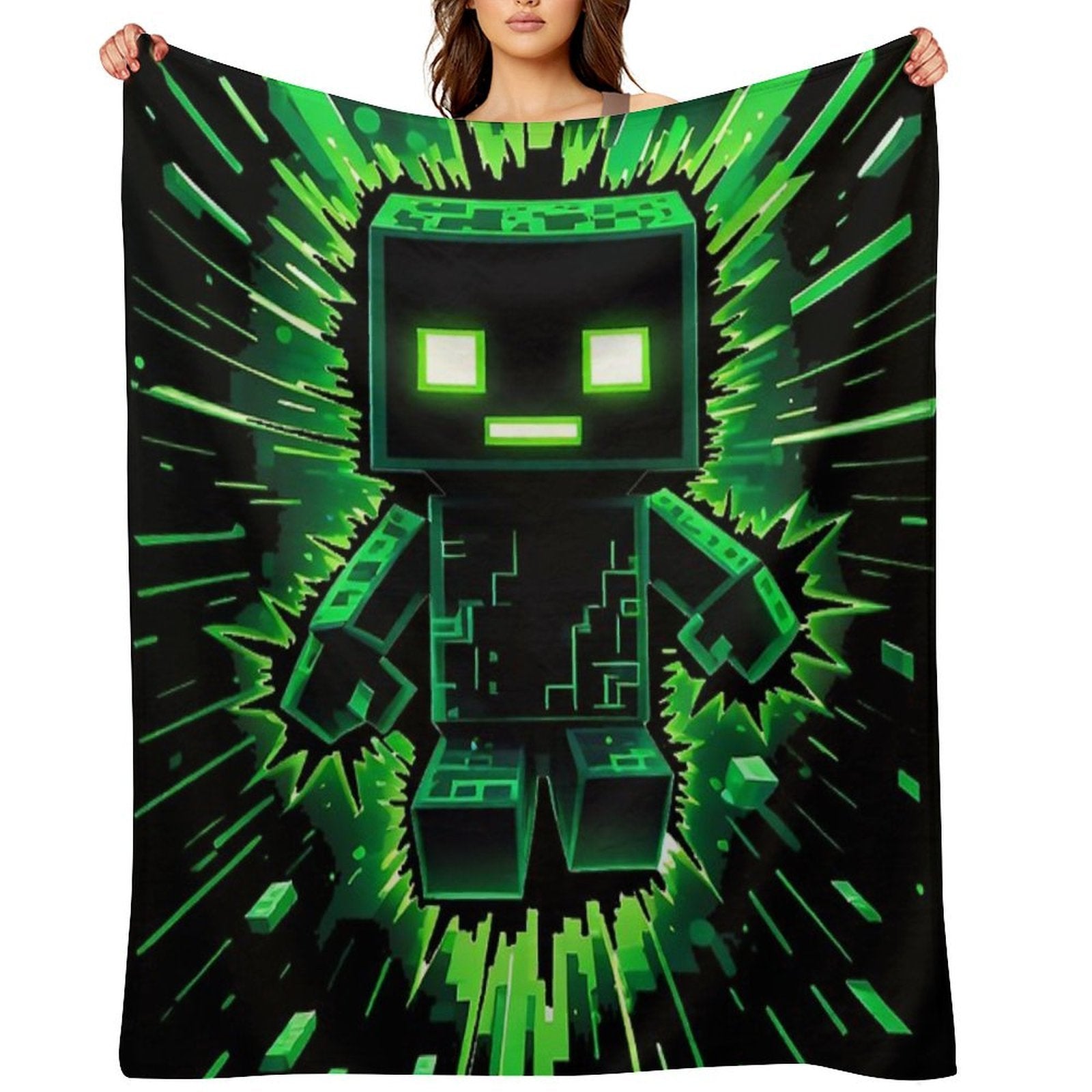 Creeper Explosion 2 Sustainable Throw Blanket