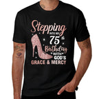 Stepping Into My 75th Birthday Women 75 Year Old Bday  Vintage-inspired T-Shirt
