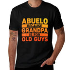 Abuelo Design For Grandpa From Grandkids Fathers Day Abuelo  Ribbed Collar T-Shirt