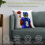 Handdrawn Lamar Soft Durable Construction Throw Pillow