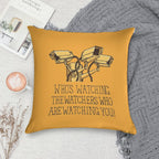 Surveillance Soft Short Plush Fabric Throw Pillow