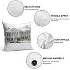 Elvis Presley Graceland in The Snow Soft Skin-Friendly Throw Pillow