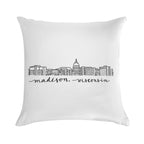Madison City Outline Soft Luxury Feel Throw Pillow
