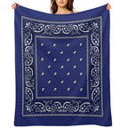Bandana Doger Blue Durable Throw Blanket