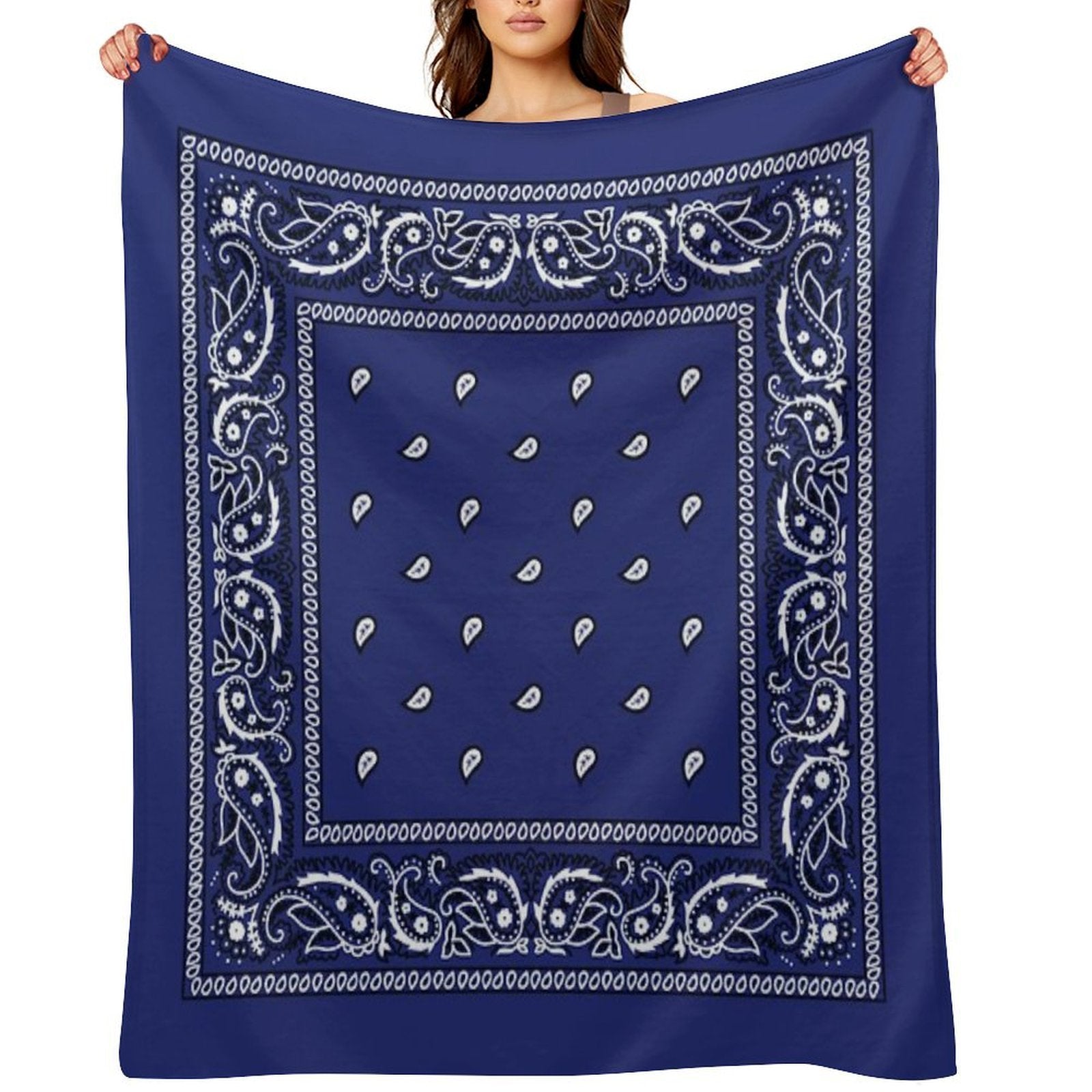 Bandana Doger Blue Durable Throw Blanket