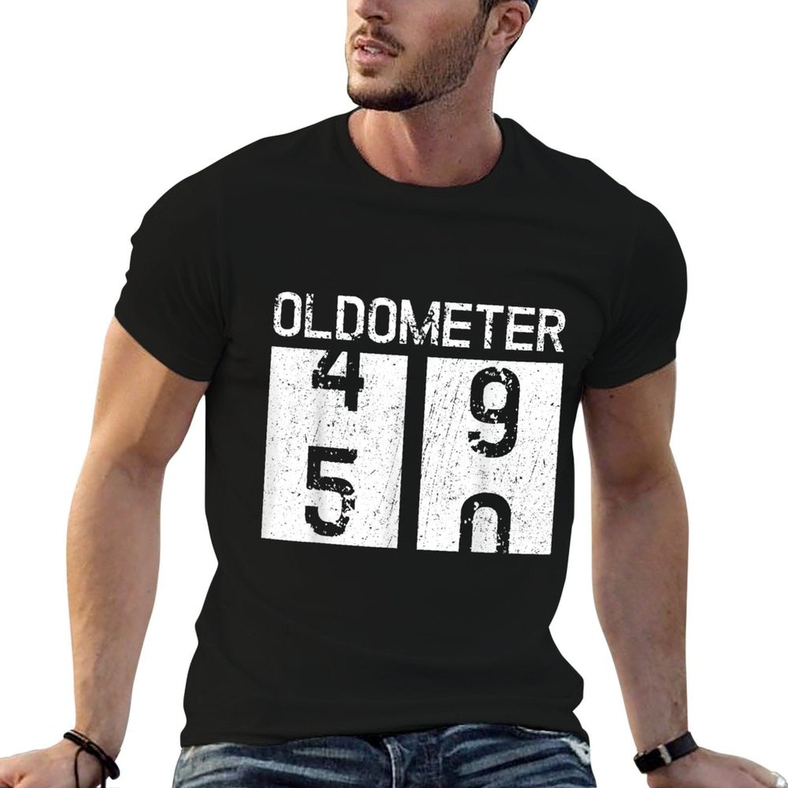 Vintage Oldometer 49-50 Tee 50th Birthday Gift Men Women  Durable T-Shirt