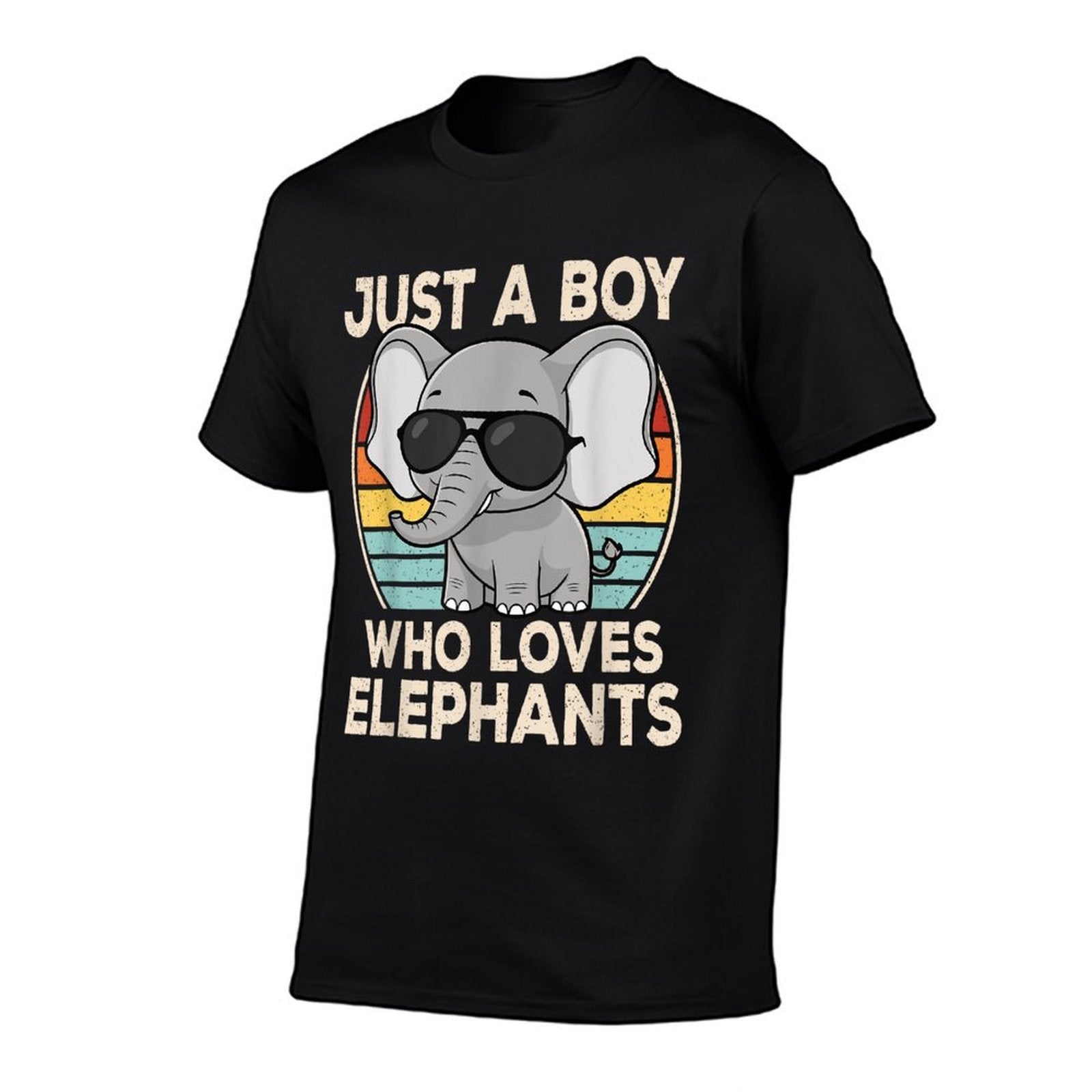 Just A Boy Who Loves Elephants Elephant Lover Boys Kids  Moisture-wicking T-Shirt