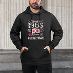 60 Year Old Made In 1965 Floral 60th Birthday Gifts Women Customizable Surface Hoodie