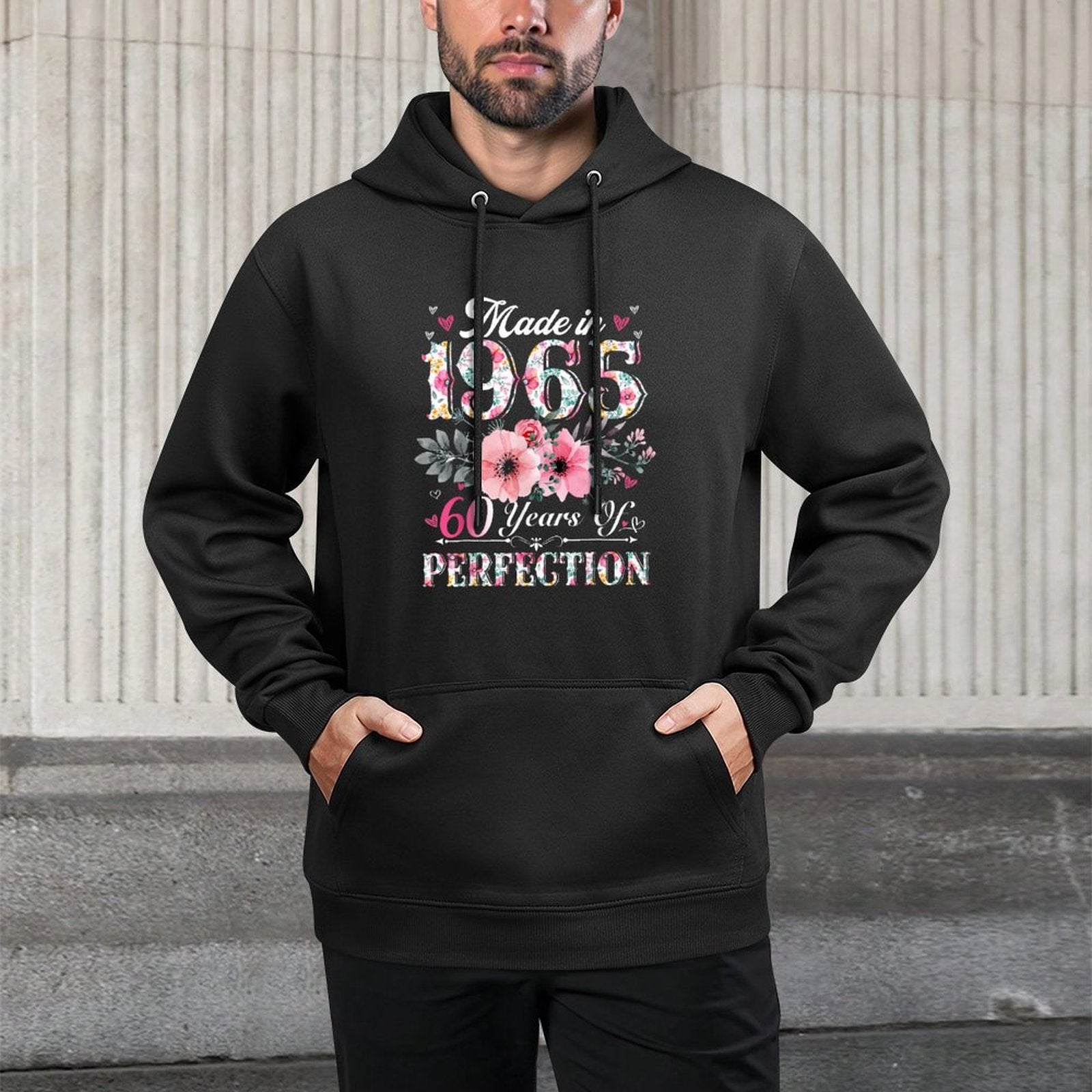 60 Year Old Made In 1965 Floral 60th Birthday Gifts Women Customizable Surface Hoodie
