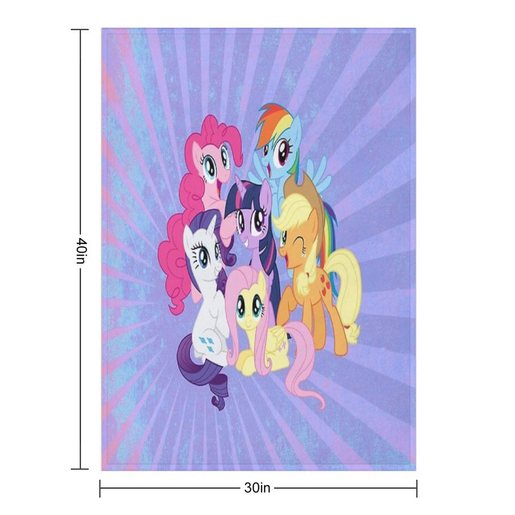 My Little Ponies Machine-washable Throw Blanket