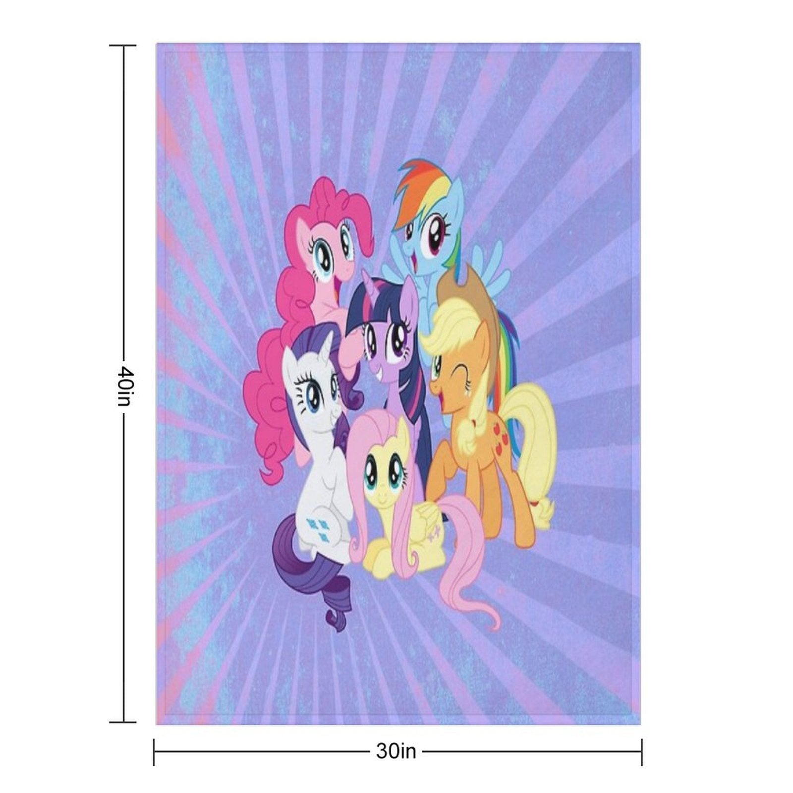 My Little Ponies Machine-washable Throw Blanket