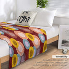 Abstract Floral Pattern Eco-conscious Throw Blanket