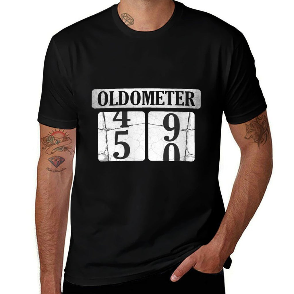 Womens Oldometer Turning 50 Years Old - Car Guy 50th Birthday  High-quality Stitching T-Shirt