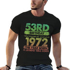 53 Year Old Gifts Vintage 1972 Limited Edition 53rd Birthday  Moisture-wicking T-Shirt