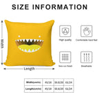 Mouth Tee Yellow Soft Hidden Zipper Throw Pillow