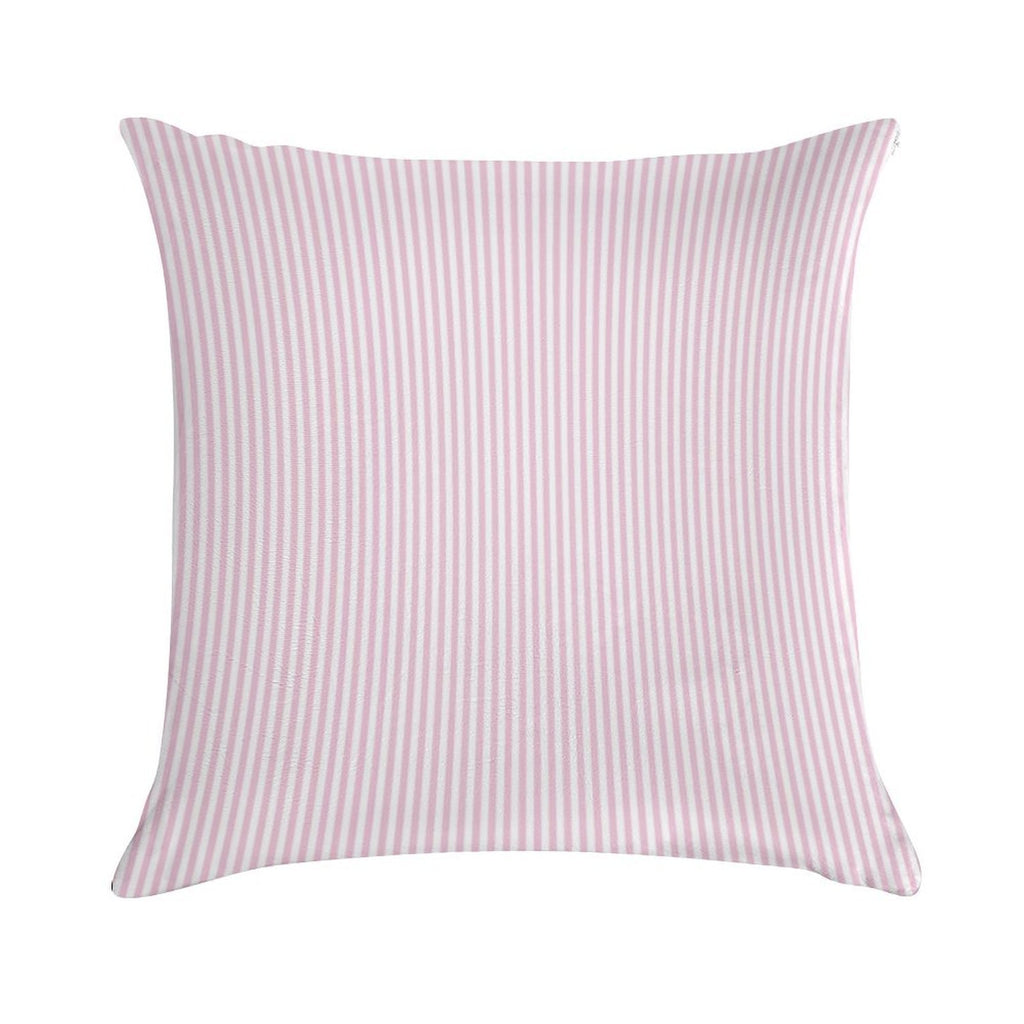 Pink And White Thin Stripes Soft Home Decor Throw Pillow