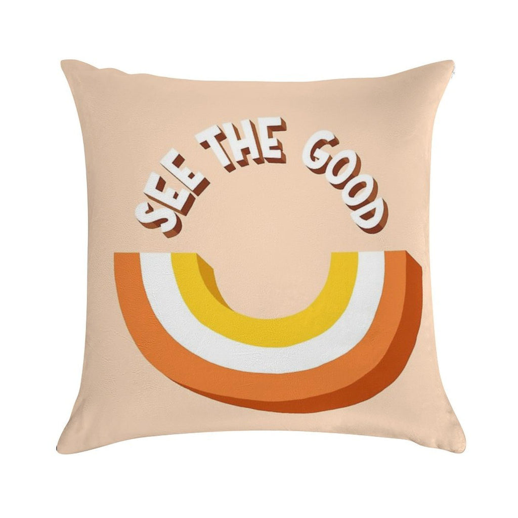 See The Good Rainbow Soft Luxury Feel Throw Pillow