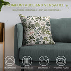 Herbarium Bright Soft Shrink-Resistant Throw Pillow