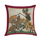 The Joust Medieval Illumination Soft Anti-Pilling Throw Pillow