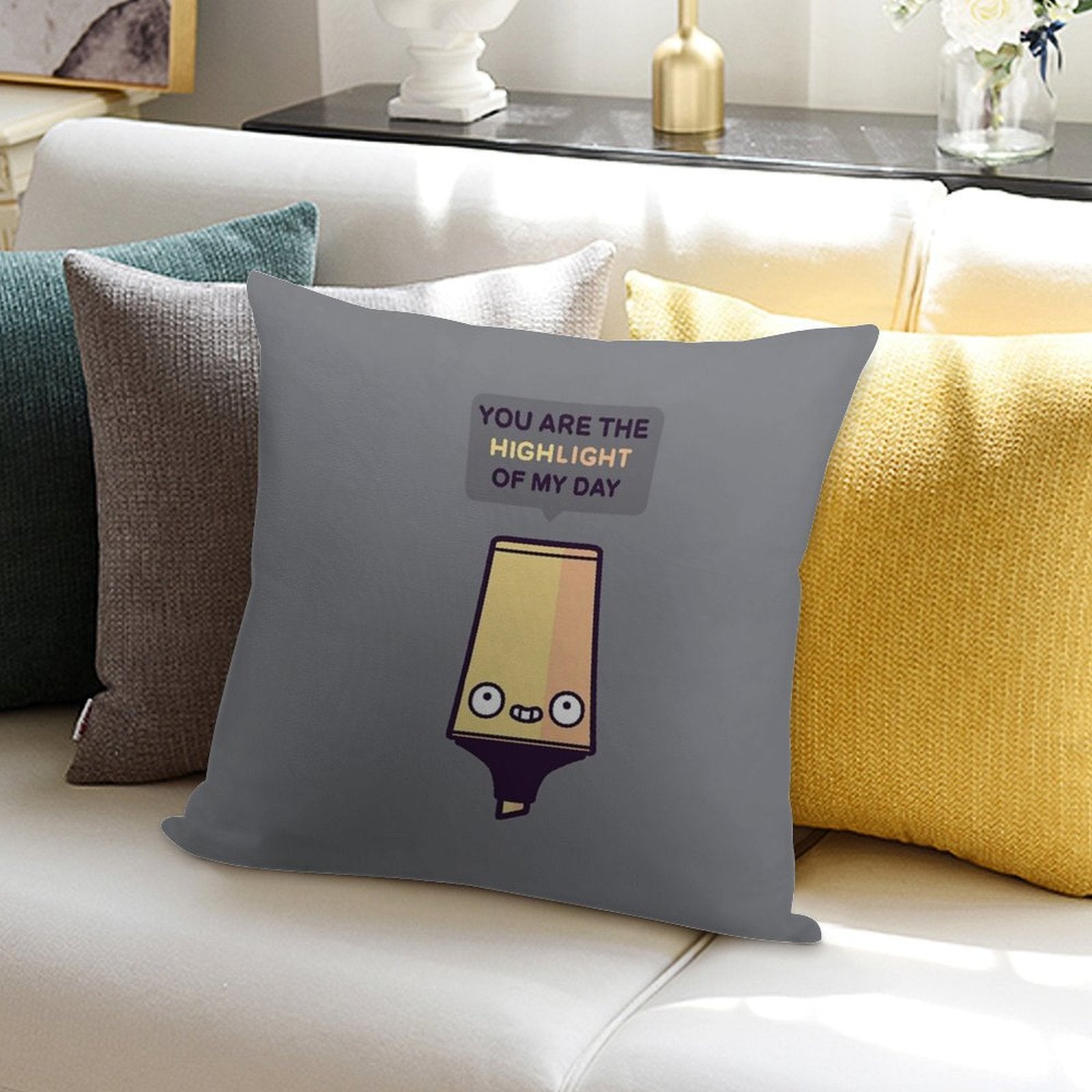 Highlight Soft Reinforced Edging Throw Pillow