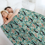 Australian Bush Magpies Wrinkle-free Throw Blanket