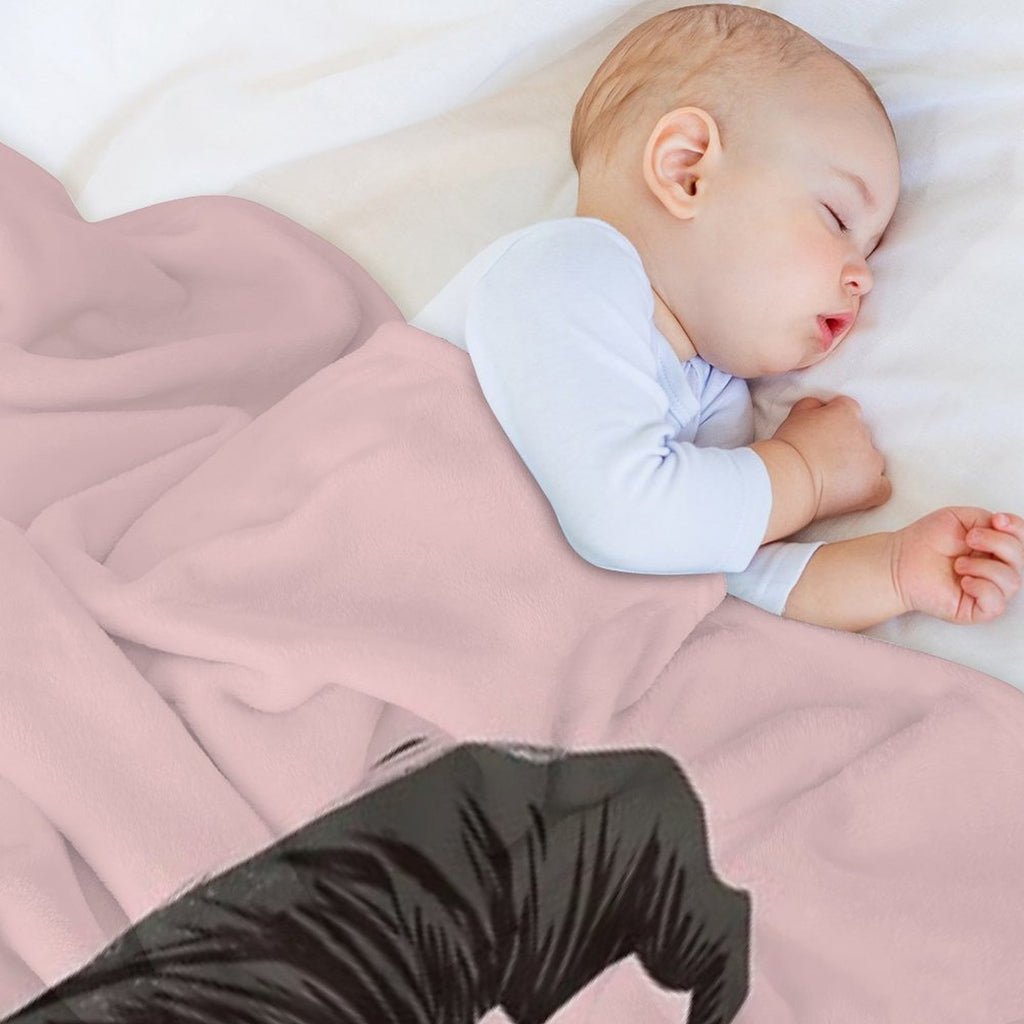 Spooky-Cute Witch in Sketch Style – Big Witch Hat & Big Eyes Travel-friendly Throw Blanket