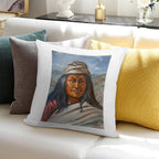 Chief Juh - Nednai Chiricahua Apache Chief Soft Washable Throw Pillow