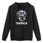 Merica Patriotic Golden Retriever Dog 4th of July Moisture-Wicking Hoodie
