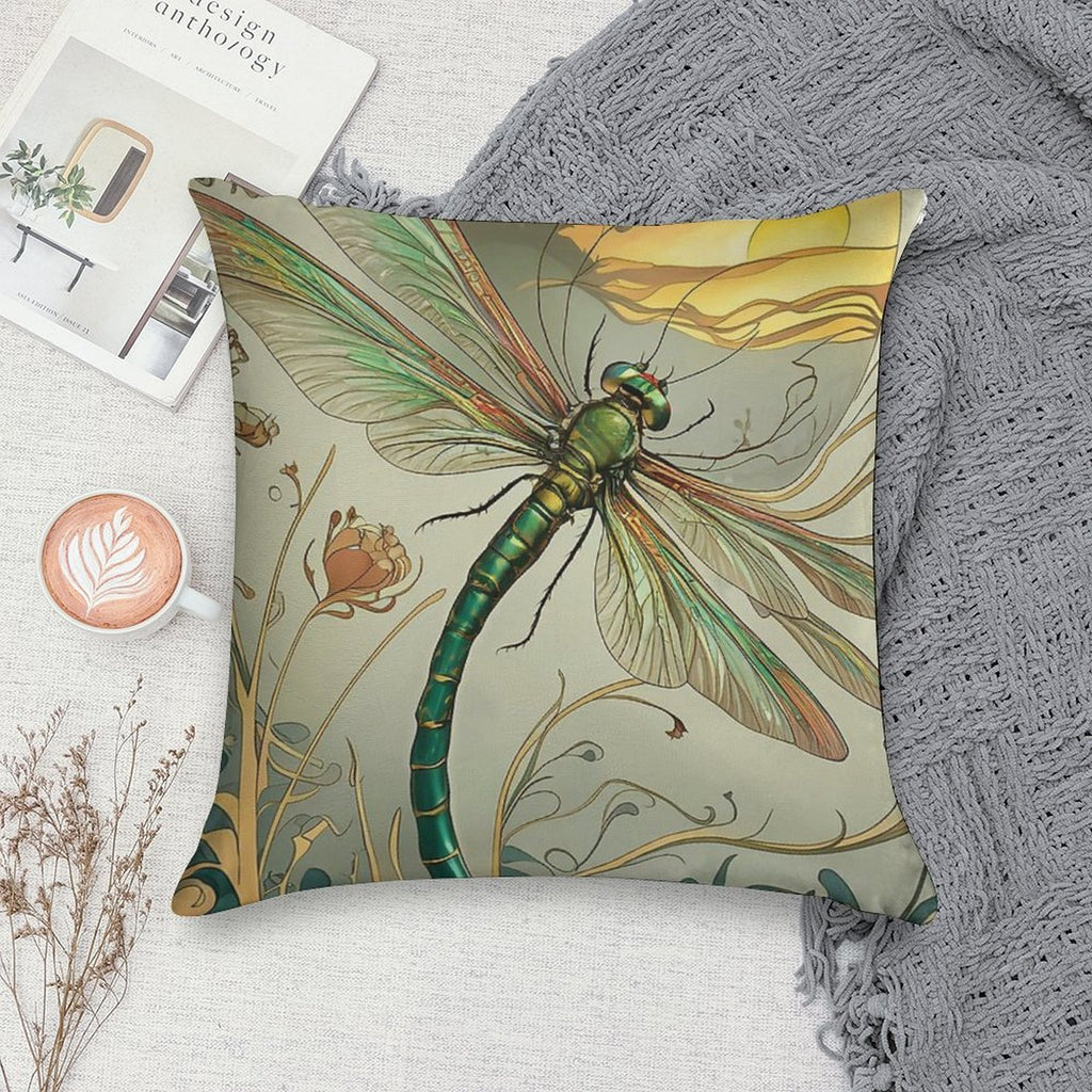 Dragonfly Dreams Soft Luxury Feel Throw Pillow