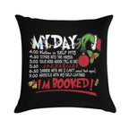My Day Schedule I’m Booked Christmas Shirt Soft Reinforced Edging Throw Pillow
